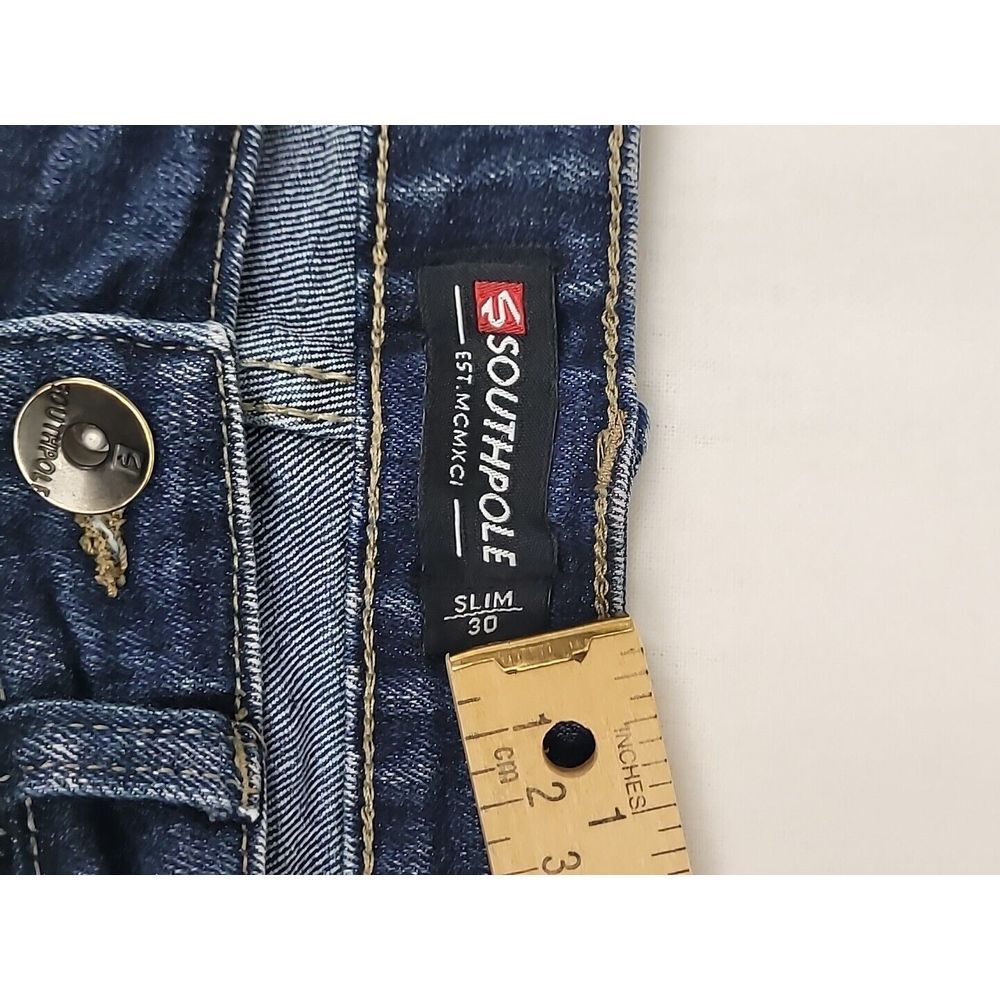 Vintage Southpole Bermuda Jean Shorts Men's 30x11‎ Y2K Jorts Acid Wash Preppy - Picture 9 of 12